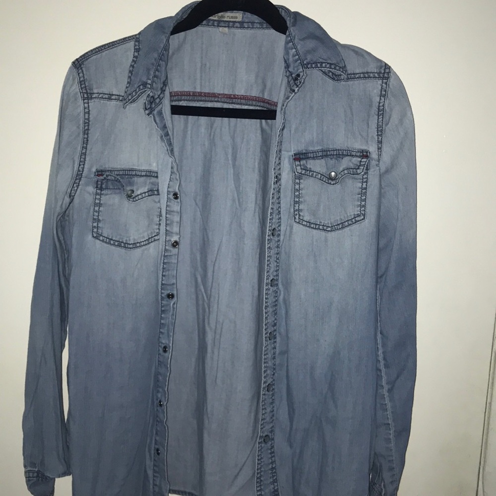 Charlotte Russe denim button down shirt